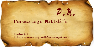 Peresztegi Miklós névjegykártya