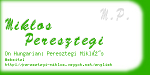 miklos peresztegi business card